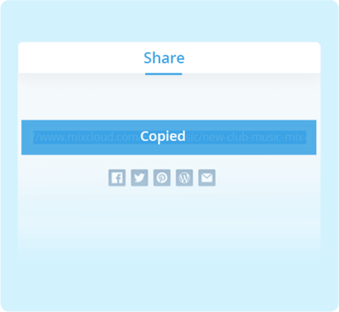 Copy Mixcloud Music URL