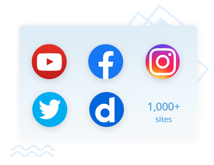 Download from 1,000+ Sites