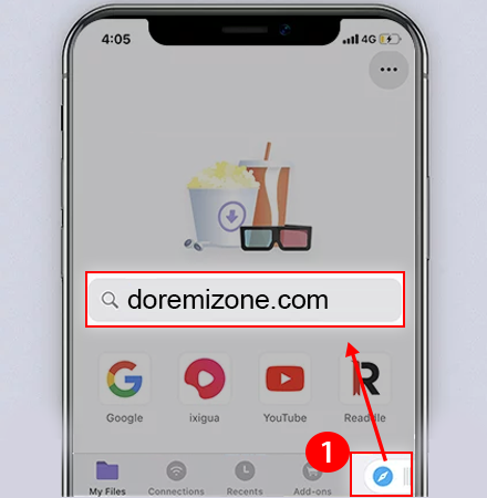 Doremizone MP3 Music Downloader entering