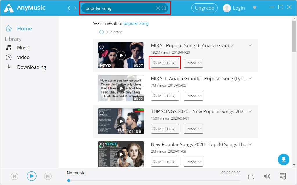 DoremiZone App music searching