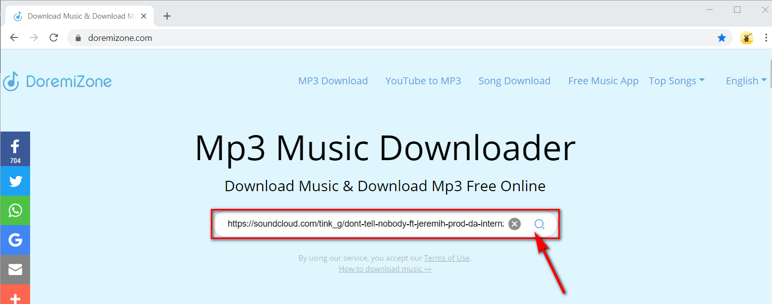 Mp3 Music Downloader interface