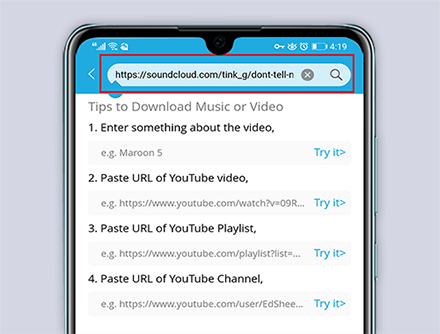 SoundCloud music url