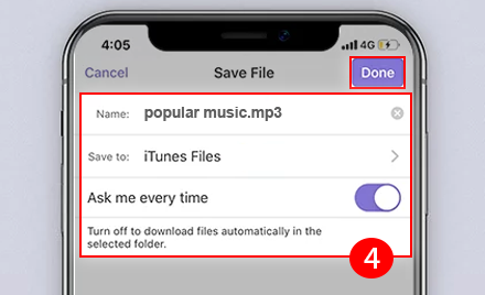 File’s name and save path setting