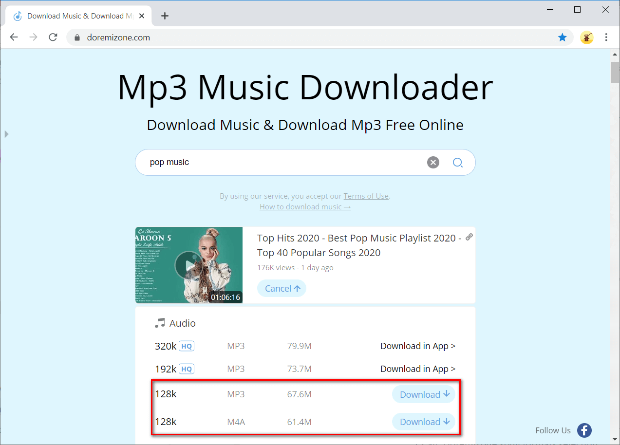 DoremiZone music formats selection