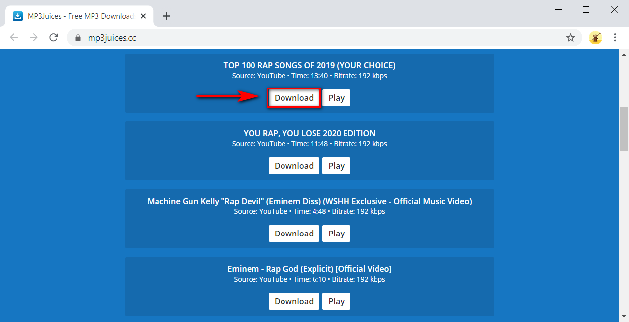 Mp3Juices music file parsing