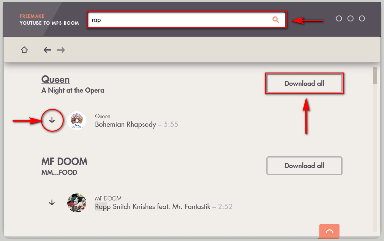 Freemake YouTube to MP3 Boom music downloading