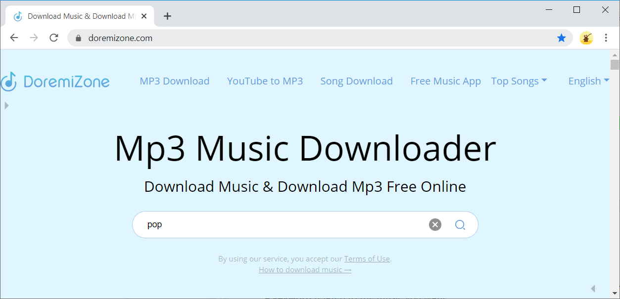DoremiZone music downloader interface