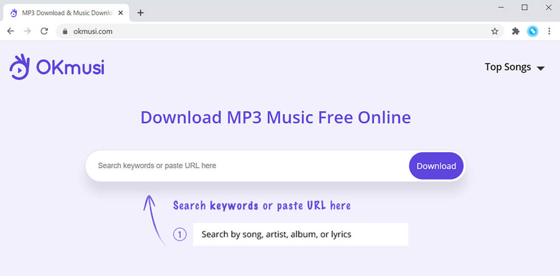 OKmusi - free MP3 download site