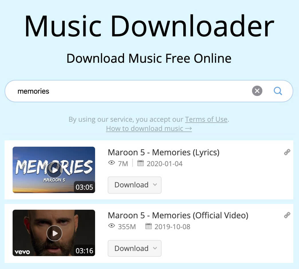 Enter a song name