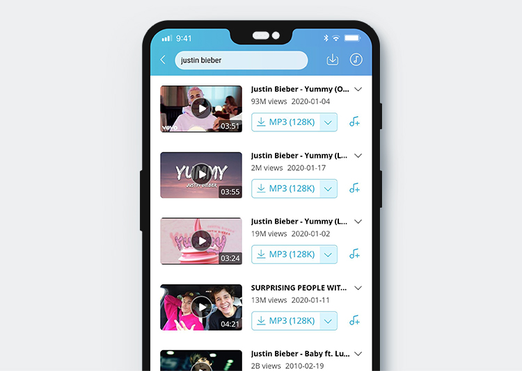 Search for music