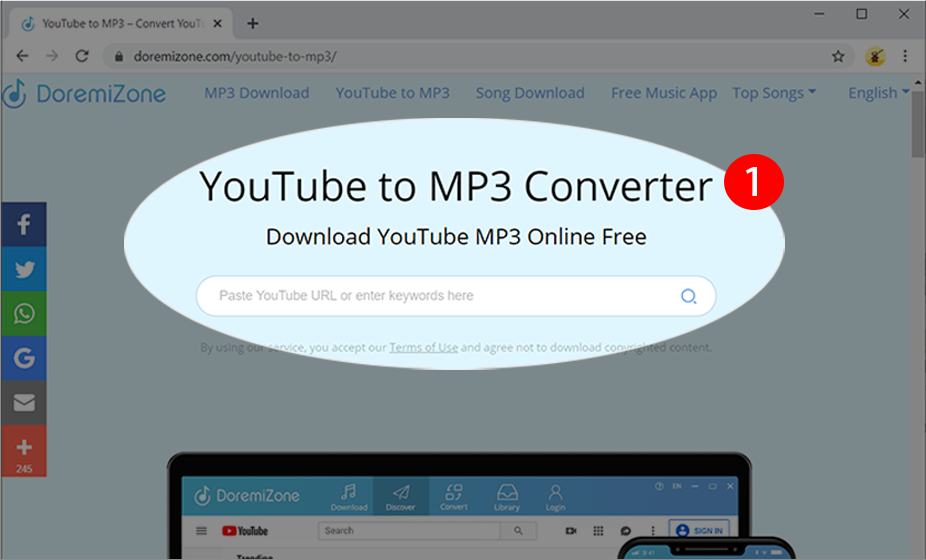 YouTube to MP3 Converter keyword search