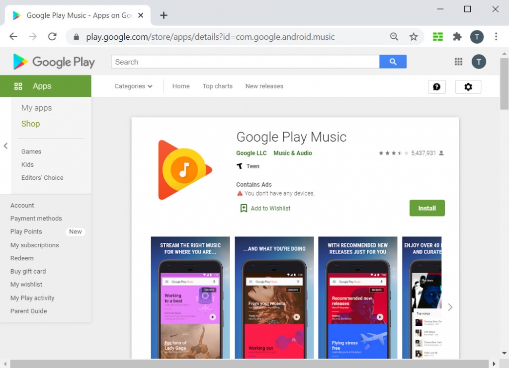 Muzyka Google Play