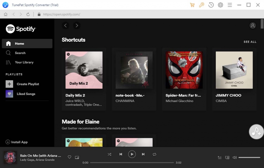 Convertitore TunePat Spotify