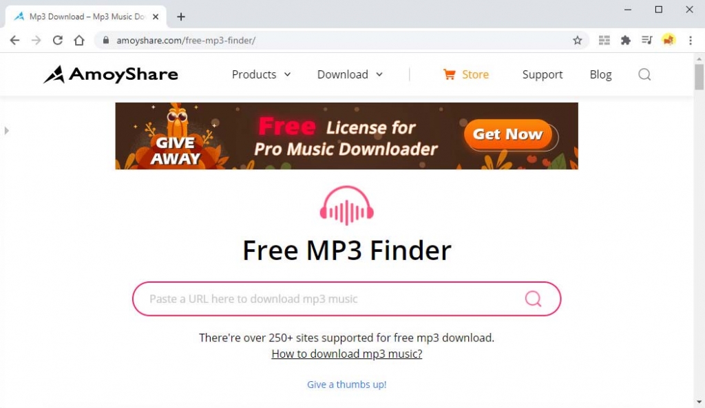 Localizador de MP3 Gratuito AmoyShare