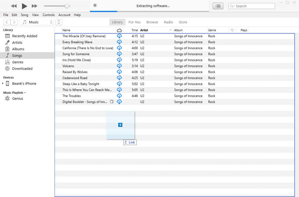 Copier de la musique sur iTunes