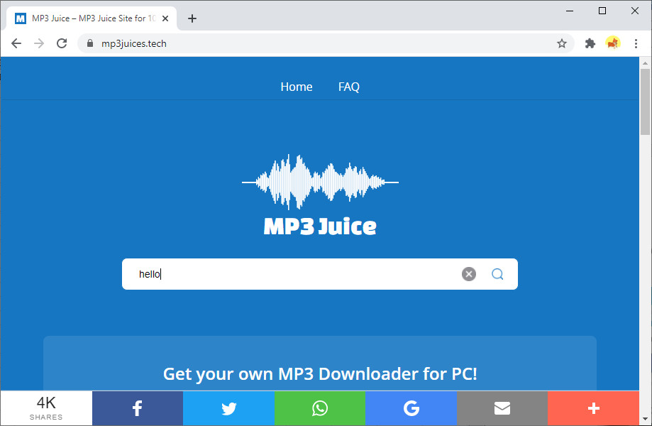 Tocca le parole chiave in MP3 Juice