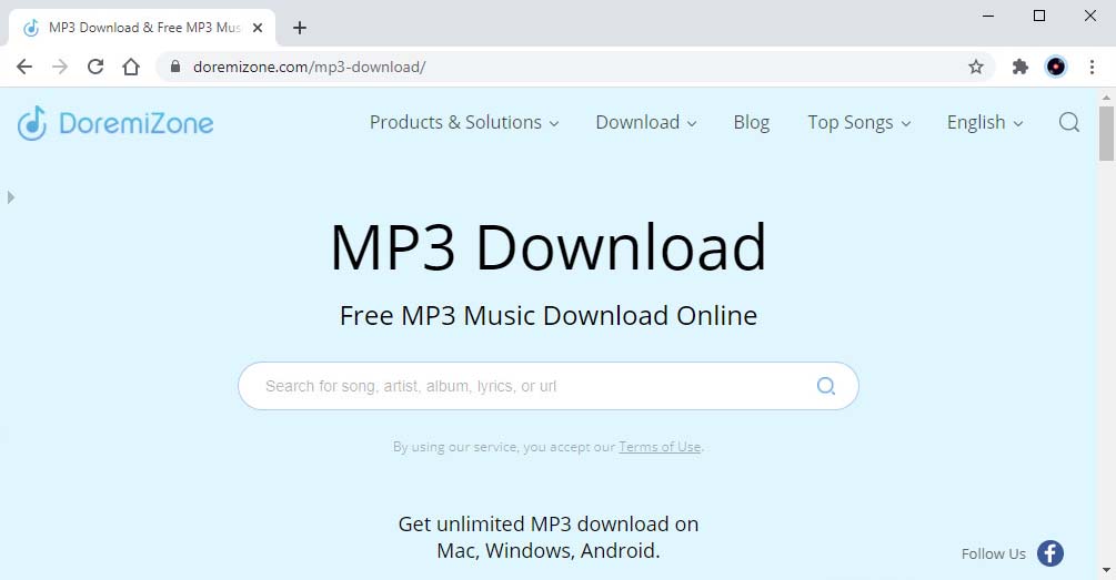 Convertitore online da Facebook a MP3