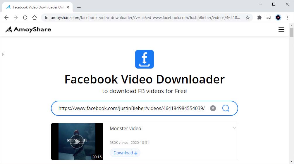 Obtener datos de video de FB