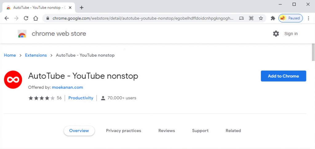 YouTub nontop extension