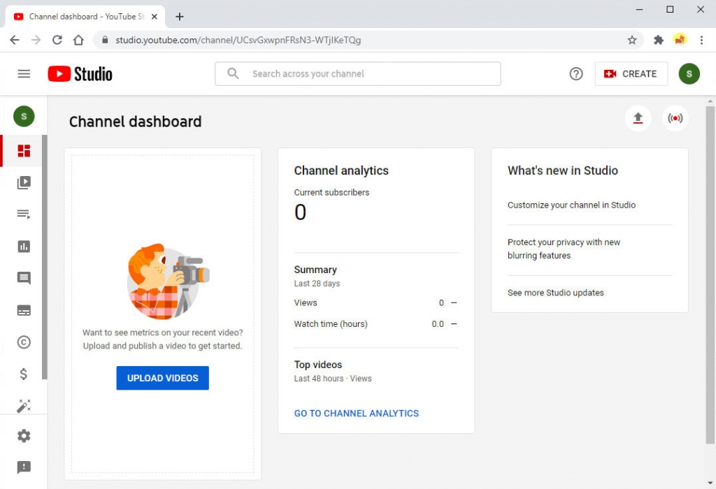 YouTube-kanaaldashboard