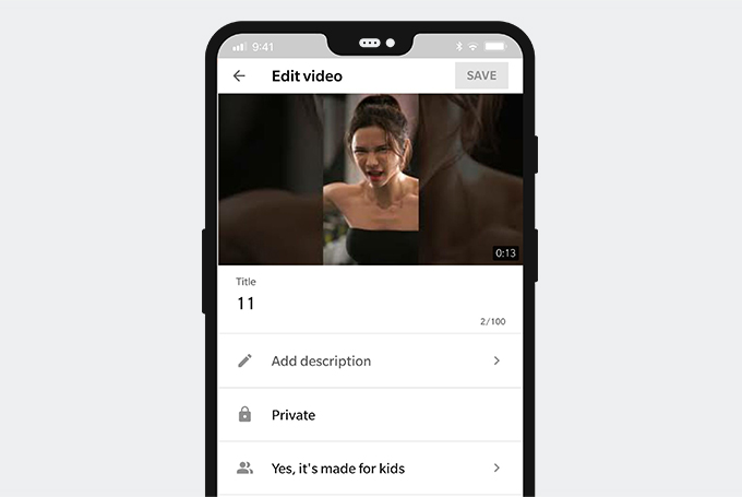 Rendre la vidéo YouTube privée sur téléphone mobile