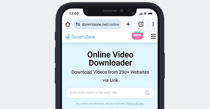 iPhone 向け Snaptube 代替品 - DoremiZone オンライン ビデオ ダウンローダー